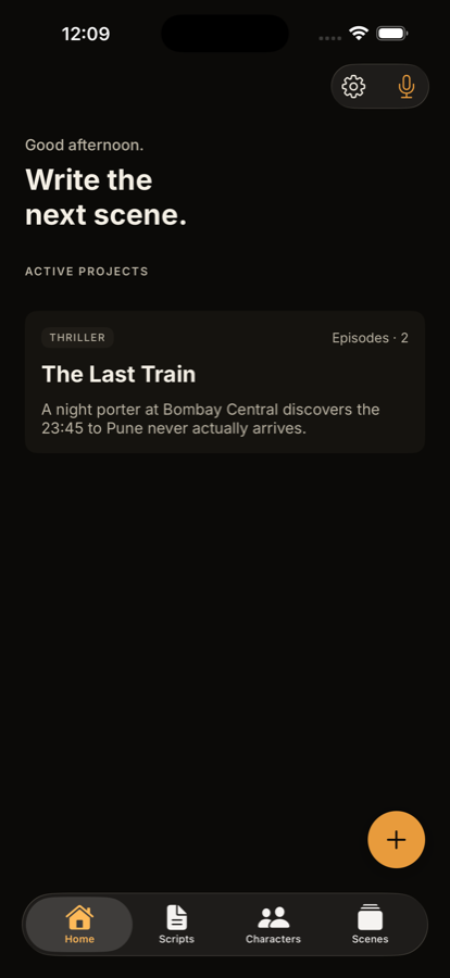 Penova home screen on iPhone